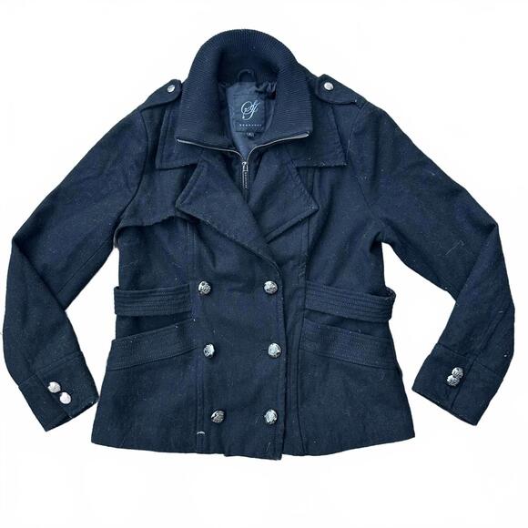 Sean John Womens Wool Coat Black Size L - Picture 1 of 5